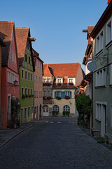 H&auml;userzeile in der Altstadt von Rothenburg ob der Tauber in Mittelfranken, Bayern, Deutschland 