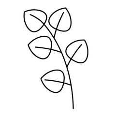 Isolated leaves vector design