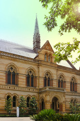 Obraz premium The Mitchell Building of the University of Adelaide (South Australia) in Gothic style built in 19th century