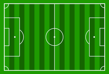 Fußballfeld mit steifen