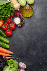 Assorted raw organic vegetables