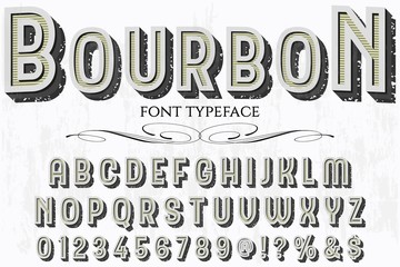 abc font handcrafted typeface vector vintage named vintage bourbon