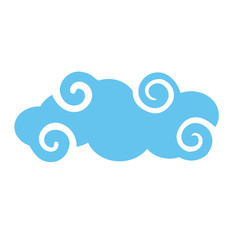 Isolated cloud vector design