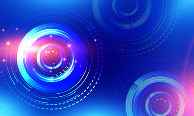 Elegant 3D Technology Wheel Background