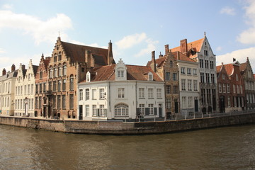 Fototapeta na wymiar Vieille Ville de Bruges Flandres Belgique