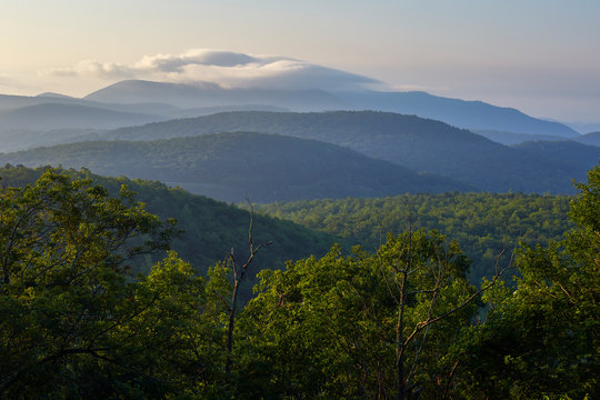 Scenic view of the Blue Ridge mountains in Nelson County, Virginia...photographed along the Blue Ridge Parkway