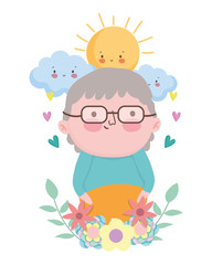 Grandfather cartoon vector design vector illustration