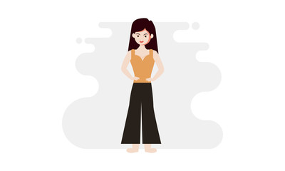 Standing Girl stock illustration