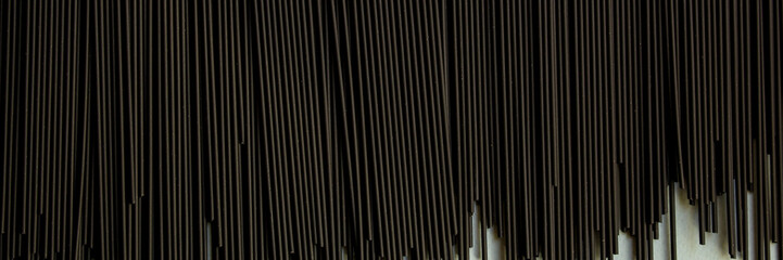 Obraz premium pasta black spaghetti (raw product) concept. food background. copy space