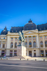 Obraz premium The National Library, Calea Victoriei in Bucharest, Romania.