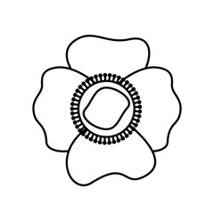 Isolated flower ornament design