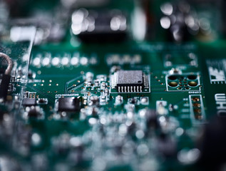 Circuit board with electronic components