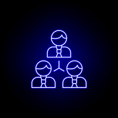 Networking men line neon icon. Elements of Business illustration line icon. Signs and symbols can be used for web, logo, mobile app, UI, UX