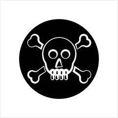 Skull And Crossbones Icon, Skull, Cross Bones