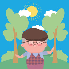 Grandfather cartoon vector design vector illustration