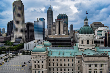 modern buildings downtown indianapolis