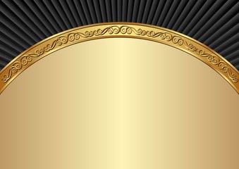 golden background with old-fashioned border