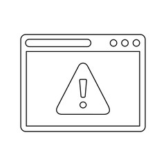 Browser, error, alert, page, broken connection  icon
