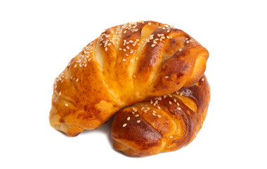 bagel with jam isolated