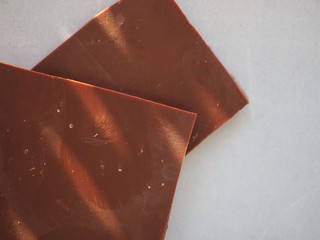 dark chocolate on white background