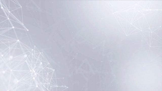 Abstract Digital Technology with dots and line. Wireframe of network communications. Network Connections Soft Clean Corporate Business Presentation Seamless Loop Background.