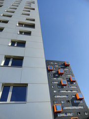 modernisierte Plattenbauten