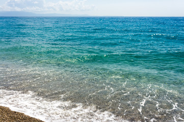 seashore, pebbles. Borsch Albania