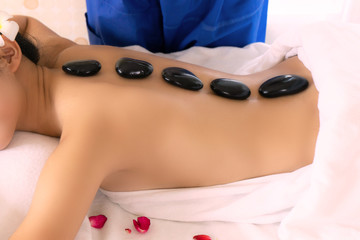 Woman massage spa with hot stone  © i am way