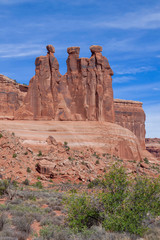 The Three Gossips formation in Arches National Park