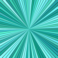 Obraz premium Turquoise hypnotic abstract striped star burst background design - vector explosion illustration