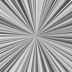 Obraz premium Grey abstract hypnotic starburst background - vector illustration from striped rays