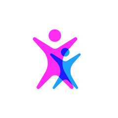 human pose parent and child overlay color vector