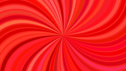 Red abstract psychedelic spiral ray stripe background - vector design