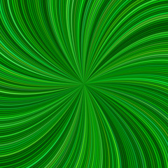 Green hypnotic abstract swirl background - vector illustration from striped rays