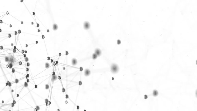 Digital blocks security connection with Distributed ledger technology Blockchain network concept. Block chain business science background loop.