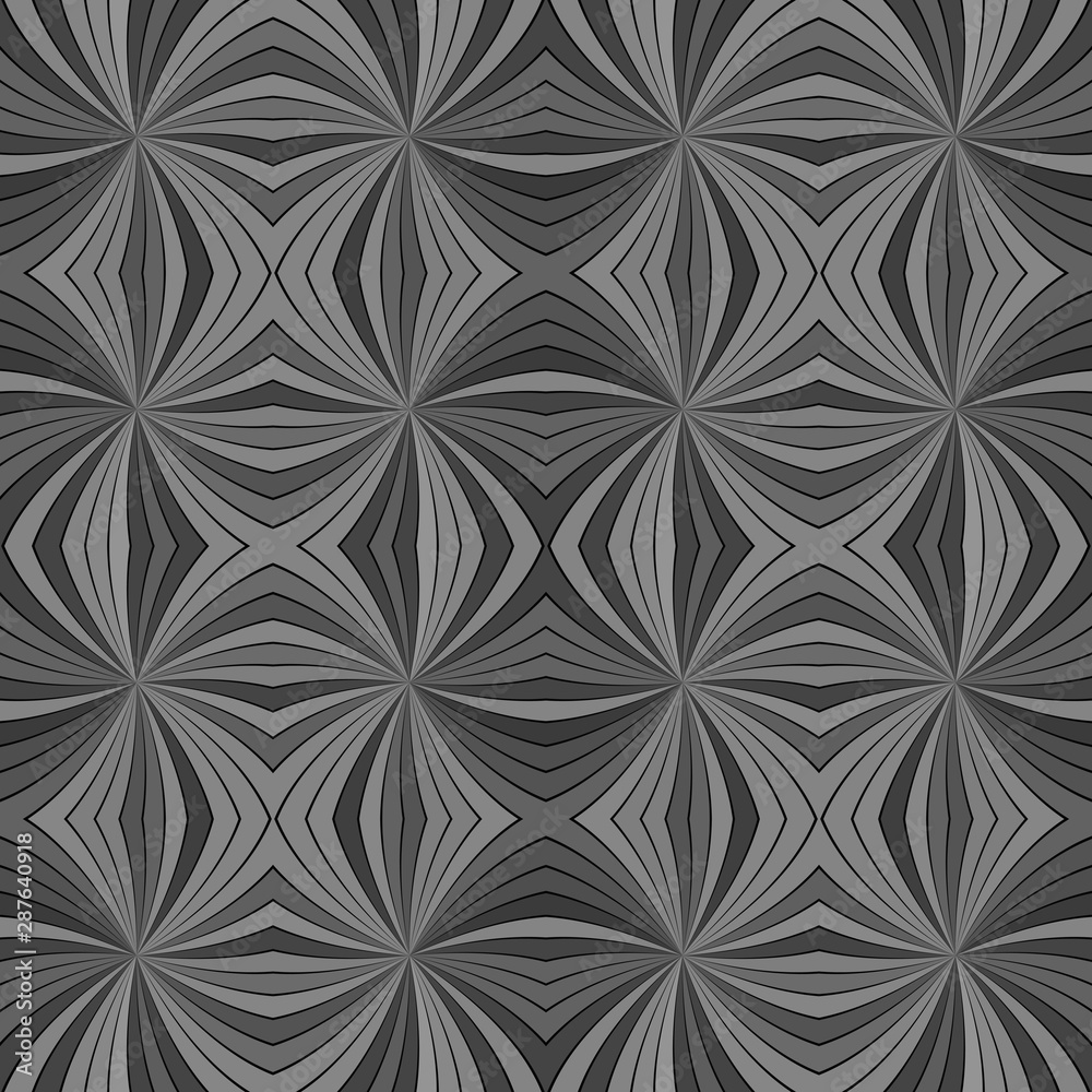 Poster grey abstract psychedelic seamless striped vortex pattern background design - vector illustration fr