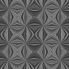 Fototapeta premium Grey abstract psychedelic seamless striped vortex pattern background design - vector illustration from curved rays