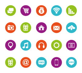 bundle of social media set icons