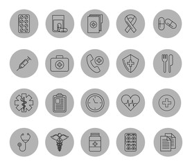 bundle of medical healthcare icons