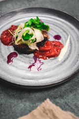 Smoked Brisket with Berry Sauce