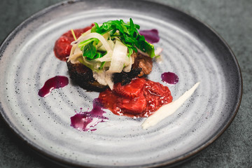 Smoked Brisket with Berry Sauce