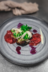 Smoked Brisket with Berry Sauce