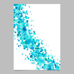 Curved blank abstract scattered confetti dot brochure background - vector stationery template graphic