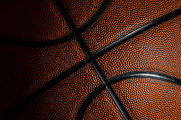 Obraz premium Closeup detail of basketball ball texture background