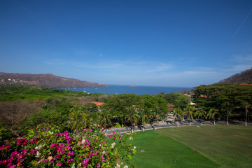 Aerial View to playa hermosa in Costa Rica at Guanacaste