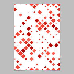 Red abstract geometric rounded square mosaic pattern flyer background