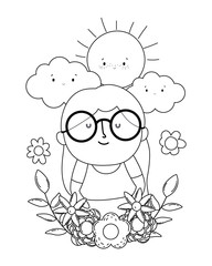 Grandmother cartoon vector design vector illustration