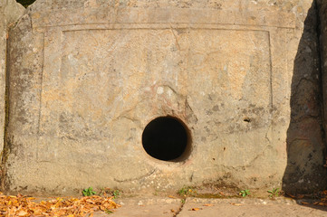 Portal of the central dolmen in the group of dolmens 