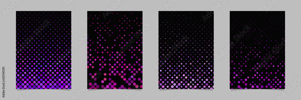 Poster color circle pattern brochure template set - vector page background collection from circles