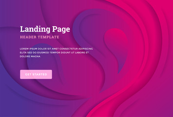 Colorful shapes composition trendy paper cut gradients.